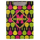 Padel Smash met monogram Klembord (Voorkant)