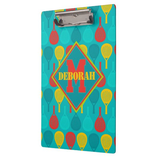 Padel Smash Notities met monogram Klembord (Links)