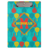 Padel Smash Notities met monogram Klembord (Voorkant)
