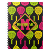 Padel Smash Notities met monogram Notitieboek (Voorkant)