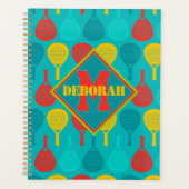 Padel Smash Notities met monogram Planner (Voorkant)
