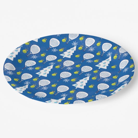 🎾🎄Padel Smashing Christmas Papieren Bordje (Gekanteld)