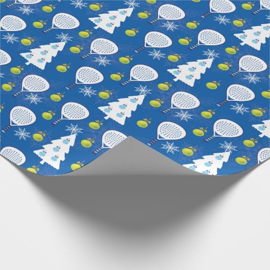 🎾🎄 Padel Smashing Kerstmis Cadeaupapier (Hoek)
