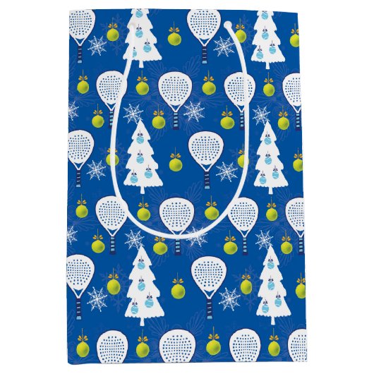 🎾🎄 Padel Smashing Kerstmis Medium Cadeauzakje (Voorkant)