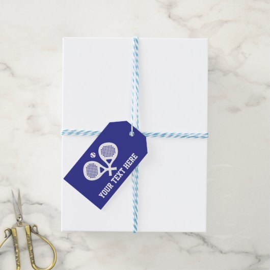 Padel sportcadeau tag cadeaulabel (Met Touw)