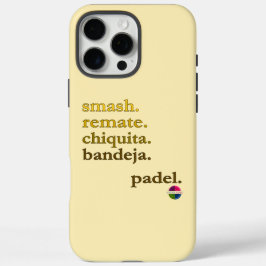Padel telefoonhoesje-Personaliseer Woord Vibe Geel iPhone 16 Pro Max Hoesje