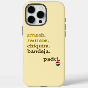Padel telefoonhoesje-Personaliseer Woord Vibe Geel iPhone 16 Pro Max Hoesje