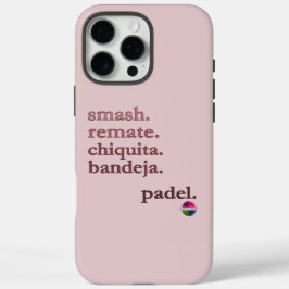 Padel telefoonhoesje-Personaliseer Woord Vibe Stof iPhone 16 Pro Max Hoesje