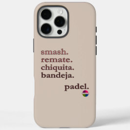 Padel telefoonhoesje-Personaliseer Woord Vibe Taup iPhone 16 Pro Max Hoesje