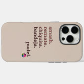 Padel telefoonhoesje-Personaliseer Woord Vibe Taup Case-Mate iPhone Case (Achterkant (horizontaal))