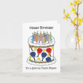 Padel Tennis Gelukkige Verjaardag Kaart (Gele Bloem)