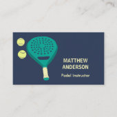 Padel Tennis Instructeur Coach Lessen Visitekaartje (Voorkant)