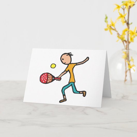 Padel Tennis Kaart (Gele Bloem)