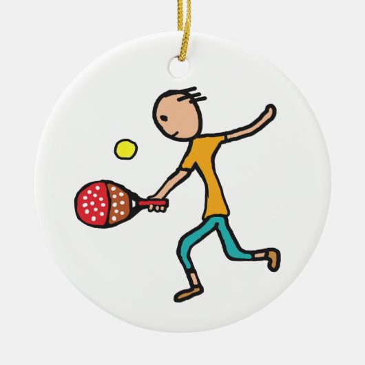Padel Tennis Keramisch Ornament (Voorkant)