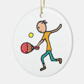 Padel Tennis Keramisch Ornament (Links)