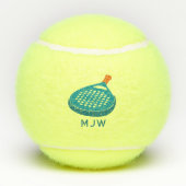 Padel Tennis Racket Monogrammed Tennisballen (Achterkant)