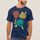 Padel Tennis Rackets en Ballen Collage Graphic T-shirt (Voorkant)