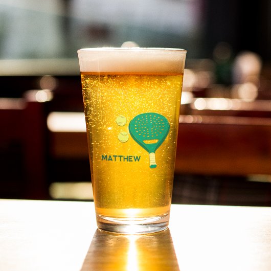 Padel Tennis Rackets en Ballen Gepersonaliseerd Glas