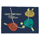 Padel Tennis Rackets en Ballen Gepersonaliseerd Groot Cadeauzakje (Achterkant)