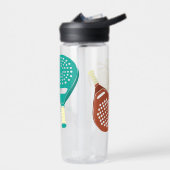 Padel Tennis Rackets en Ballen Gepersonaliseerd Waterfles (Links)