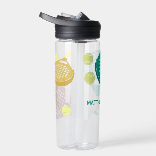 Padel Tennis Rackets en Ballen Gepersonaliseerd Waterfles (Rechts)