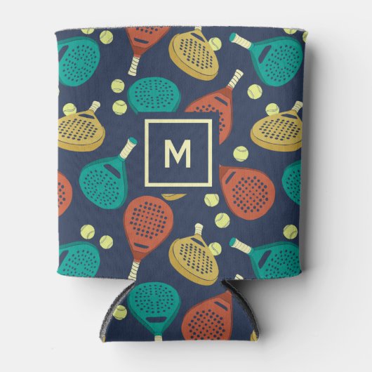 Padel Tennis Rackets en Ballen Monogram Blikjeskoeler (Voorkant)