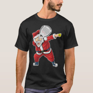Padel Tennis Santa Claus Dabbing Padel Kerstmis T-shirt