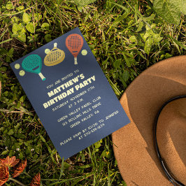 Padel Tennis Thema Custom Party Kaart