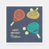 Padel Tennis Thema Custom Party Servet (Voorkant)