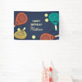 Padel Tennis Thema Custom Party Spandoek (Insitu)