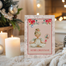 Padel Themed Greeting Card – Christmas Angel Motif Kaart