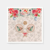 Padel Themed Napkins – Festive Racquet Motif Servet (Voorkant)