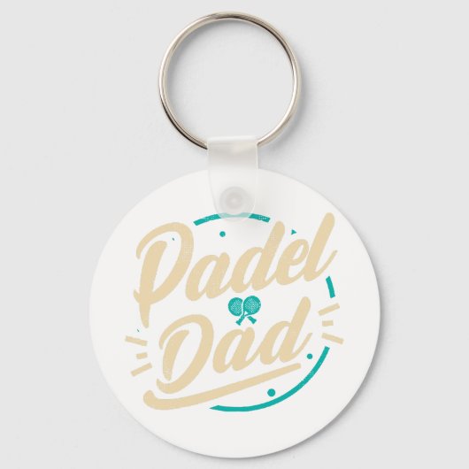 Padel Vader Platform Tennis Paddleball Padel Sleutelhanger (Voorkant)