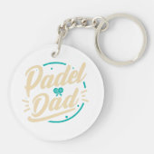 Padel Vader Platform Tennis Paddleball Padel  Sleutelhanger (Achterkant)