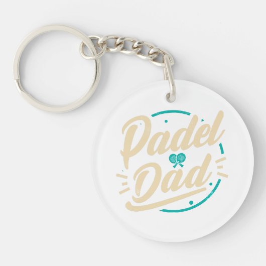 Padel Vader Platform Tennis Paddleball Padel  Sleutelhanger (Voorkant)