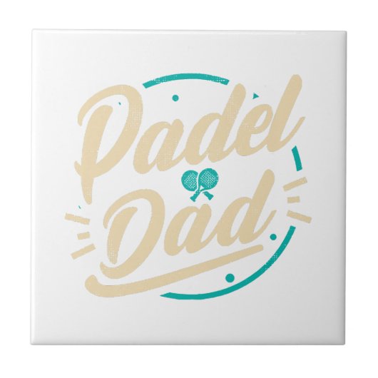 Padel Vader Platform Tennis Paddleball Padel Tegeltje (Voorkant)