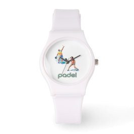 Padel Watch – Padel Chic Vibrant Style White Horloge