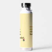 Padel Water Bottle-Personalize Word Vibe Yellow Waterfles (Links)