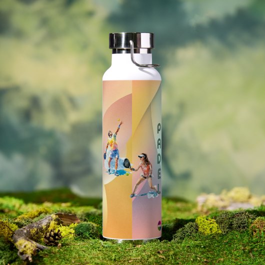 Padel Water Bottle: Vibrant Style Collection Vol.1 Waterfles (Buiten (Gedraaid)  )