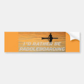 Padellazen met een zilverkleurig zonsondergang bumpersticker (Voorkant)