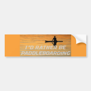 Padellazen met een zilverkleurig zonsondergang bumpersticker