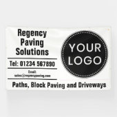 Paden, blokverharding en opritten met logo spandoek (Horizontaal)
