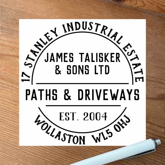 Paden & Driveways Rubberstempel