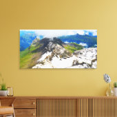 Paden in de Zwitserse Alpen Canvas Afdruk (Insitu (Woonkamer))