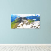 Paden in de Zwitserse Alpen Canvas Afdruk (Insitu (Houten vloer))