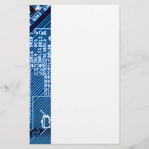 Paden op een computerbord briefpapier