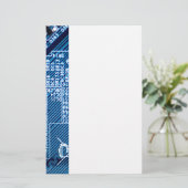 Paden op een computerbord briefpapier (Staand voorkant)
