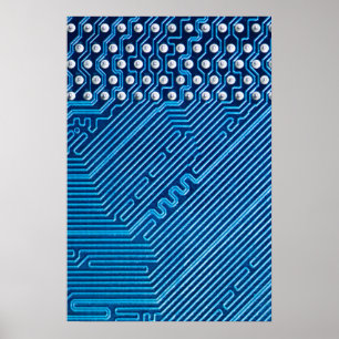 Paden op een computerbord poster
