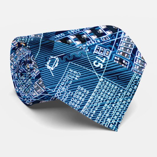 Paden op een computerbord stropdas (Opgerold)