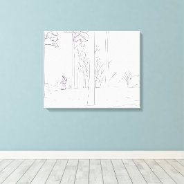 Paden van Eenzaamheid Nami Eiland Minimalistische Canvas Afdruk